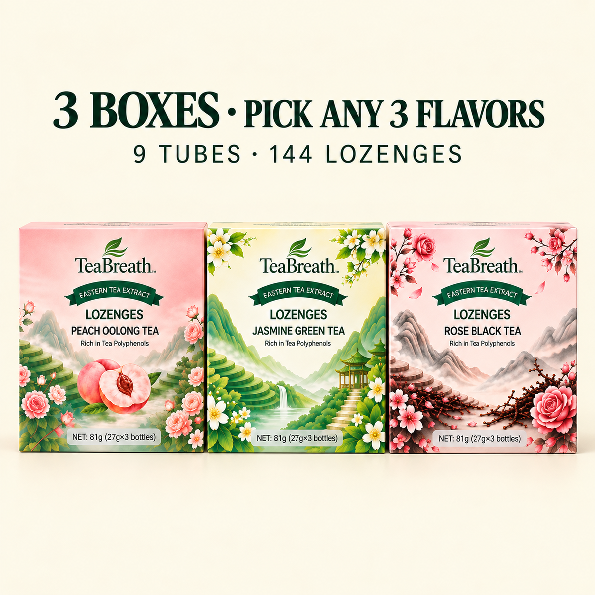 3 BOXES · 3 FLAVORS